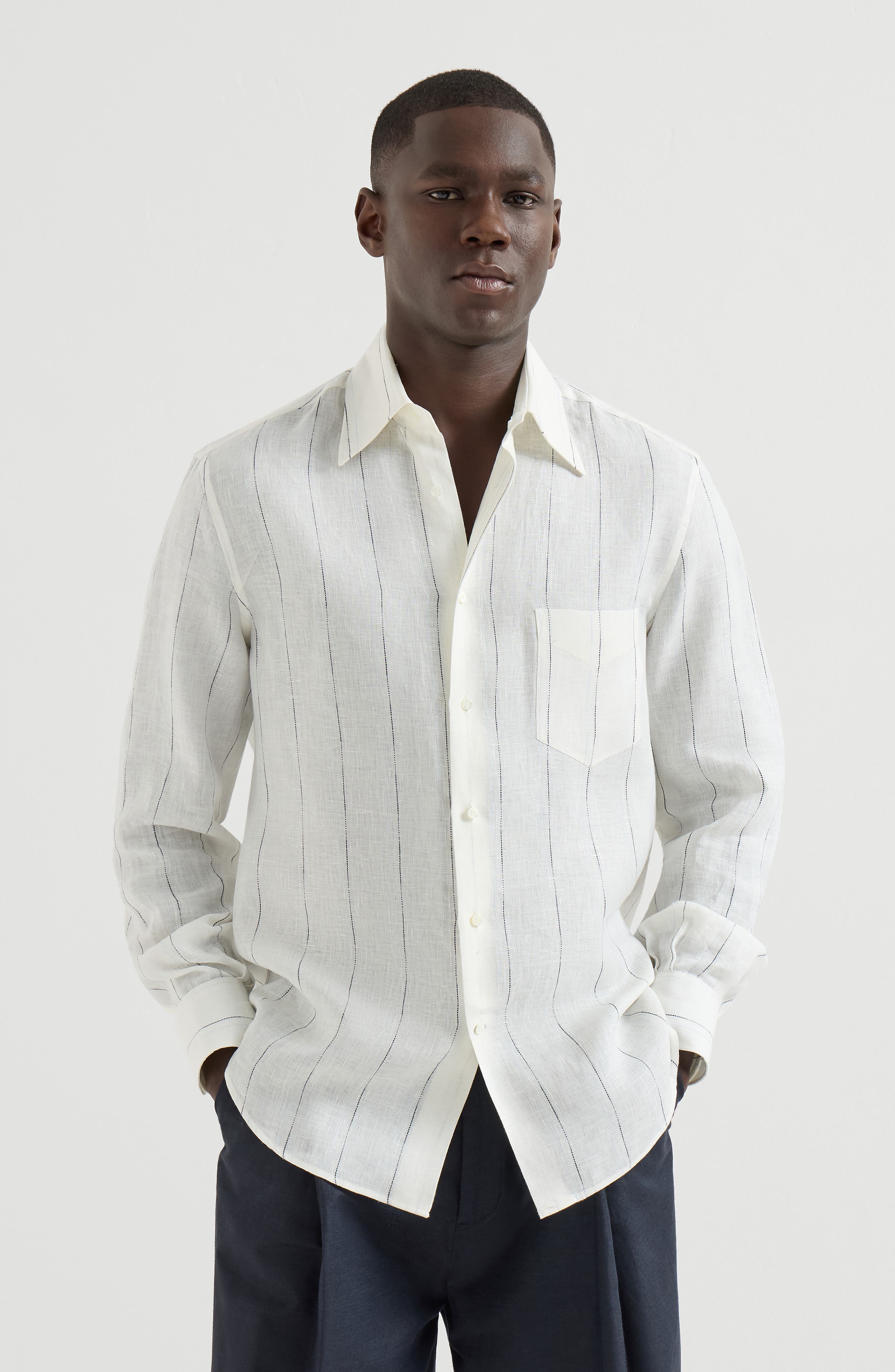 Shirt with chest pocket - image 3