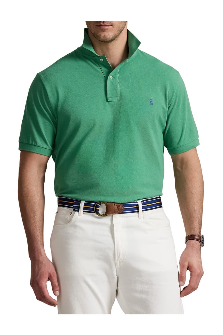Big & Tall Mesh Polo Shirt, Main, color, ART GREEN