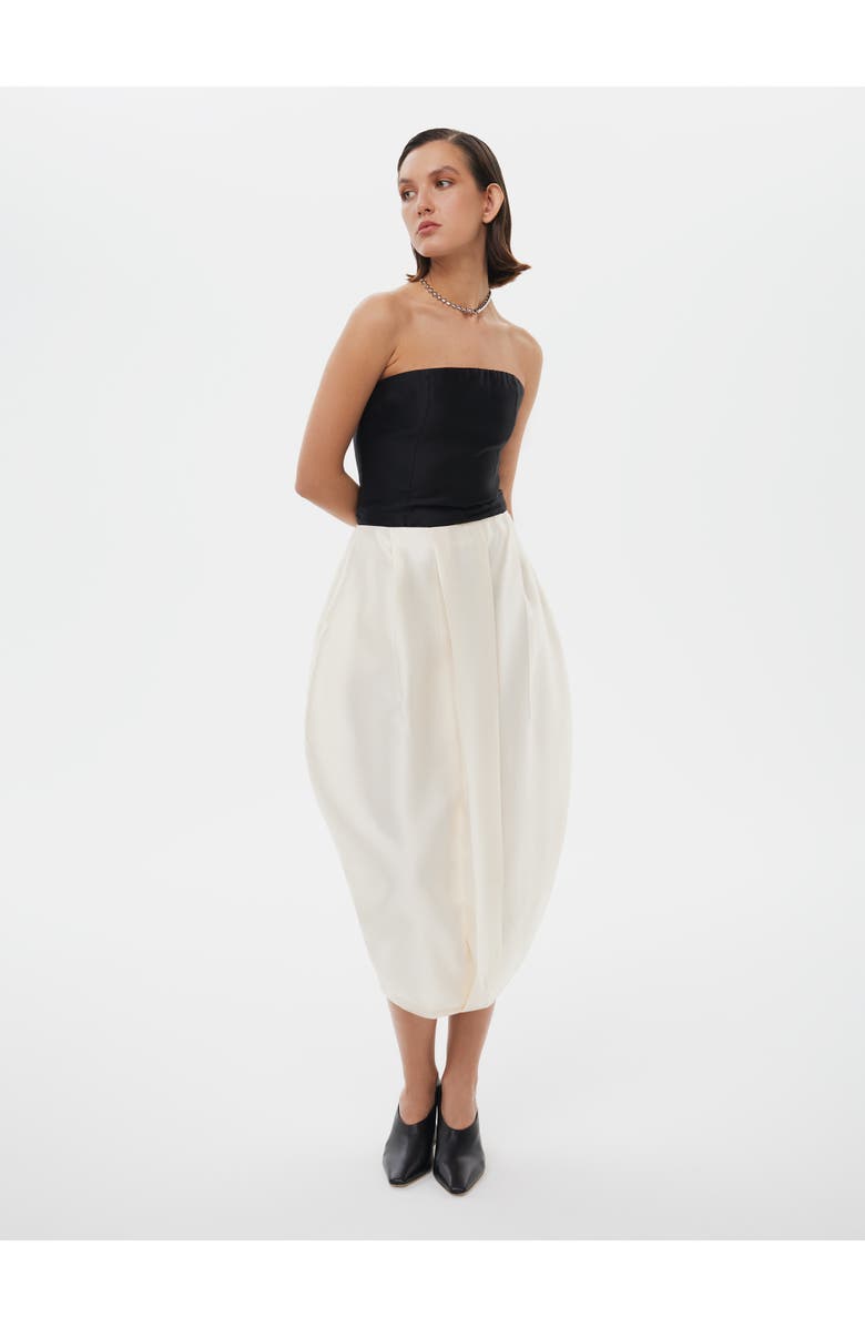 Alas Bridal Silk Wool Blend Tulip Skirt, Alternate, color, Starlight White