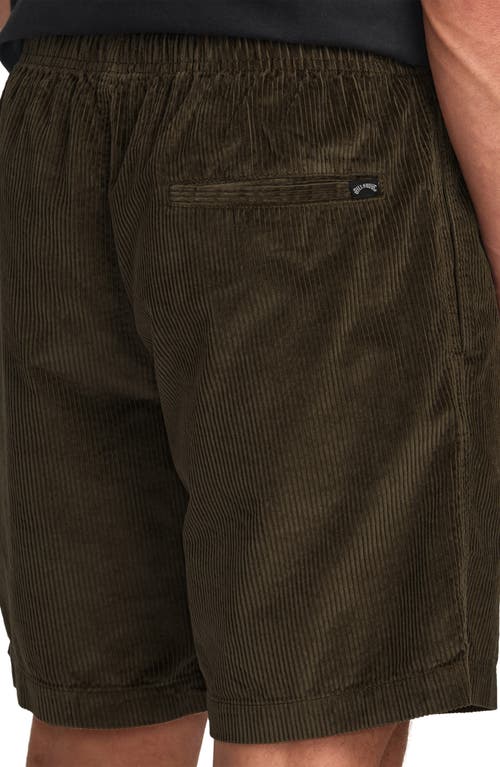 Billabong Larry Layback Cotton Corduroy Shorts In Brown