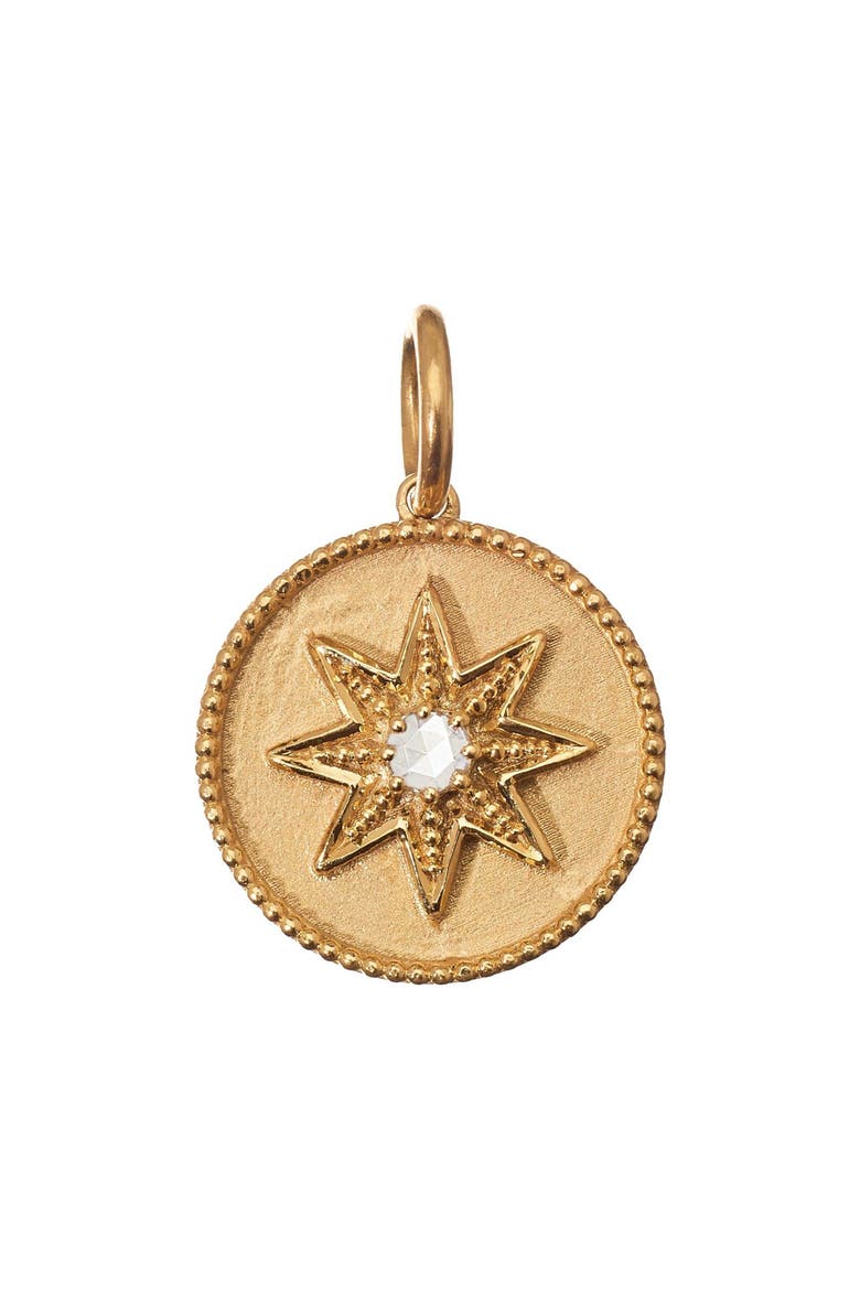 Etoile Diamond Coin Pendant, Main, color, YELLOW