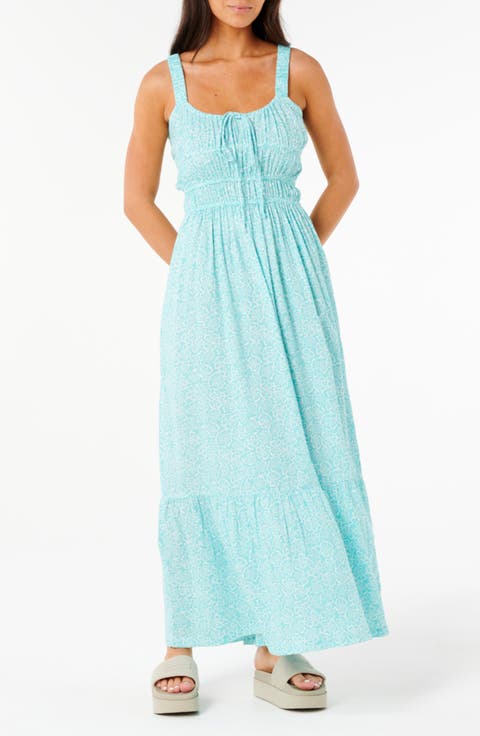 Neon Isles Tiered Maxi Dress