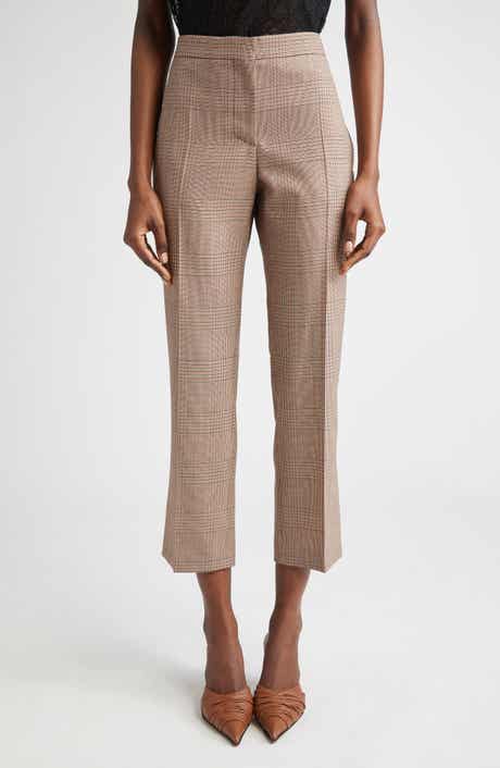 McQueen Prince of Wales Wool Cigarette Pants