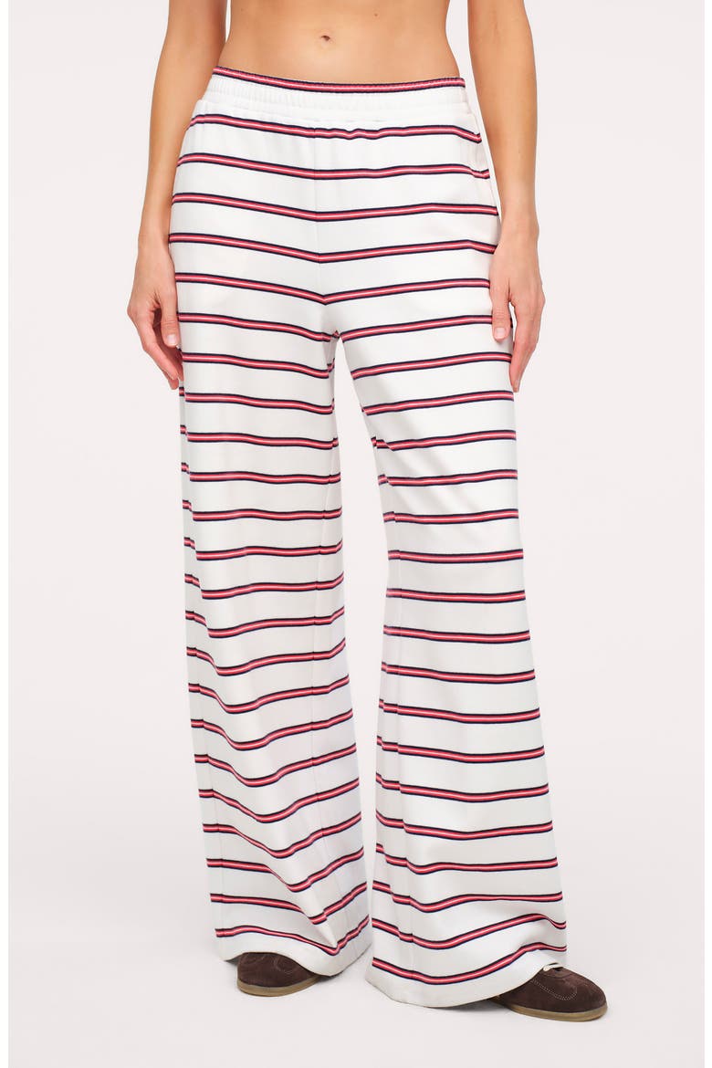 Golden Hour Stripe Stretch Cotton Top & Pants Set, Alternate, color, AMERICANA STRIPE