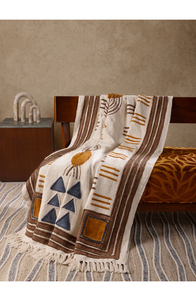 GAURI KOHLI Aarya Throw Blanket 50"x60", Alternate, color, Multicolored