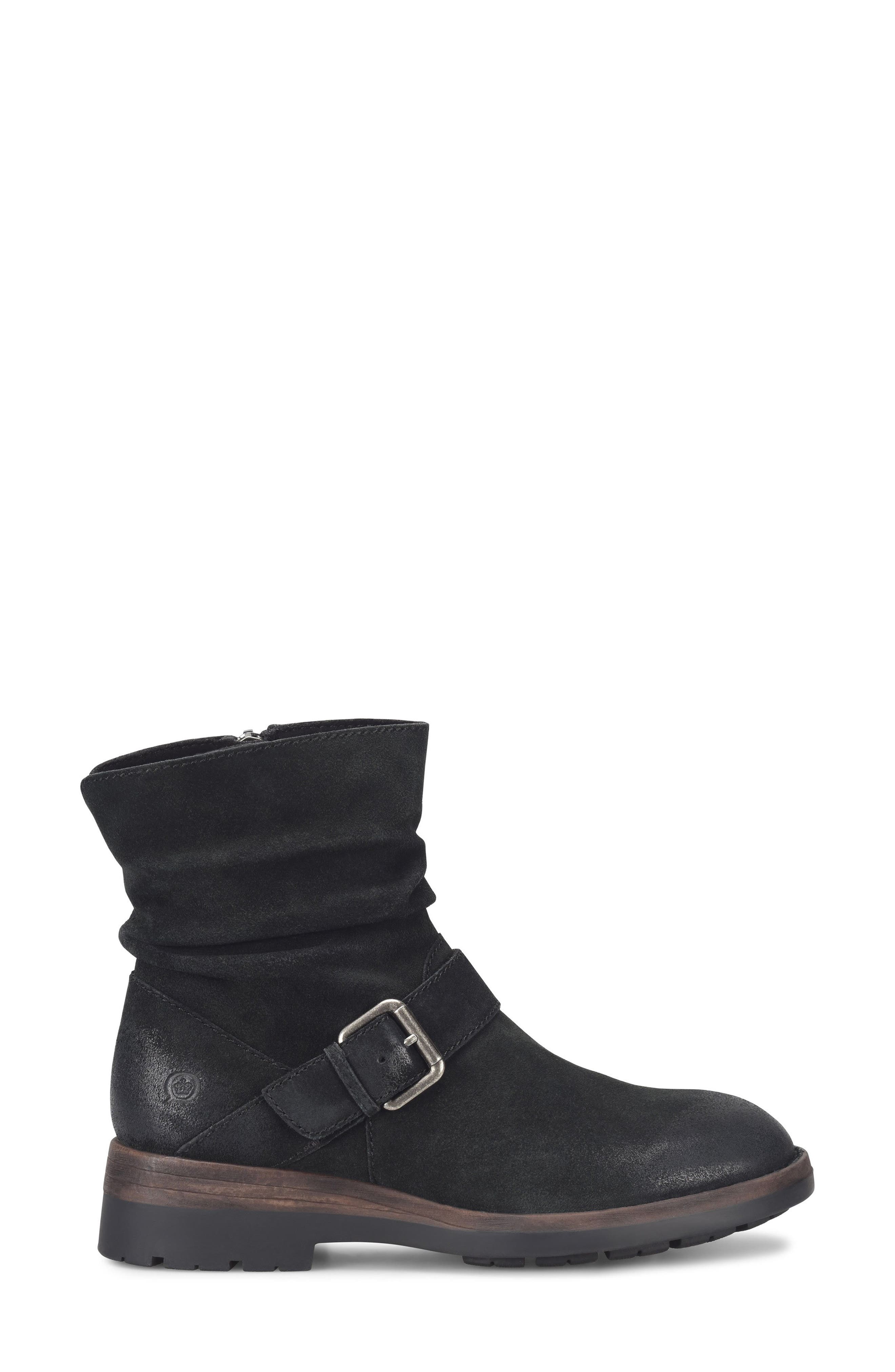 Børn Midway Slouch Bootie, Alternate, color, Black Leather