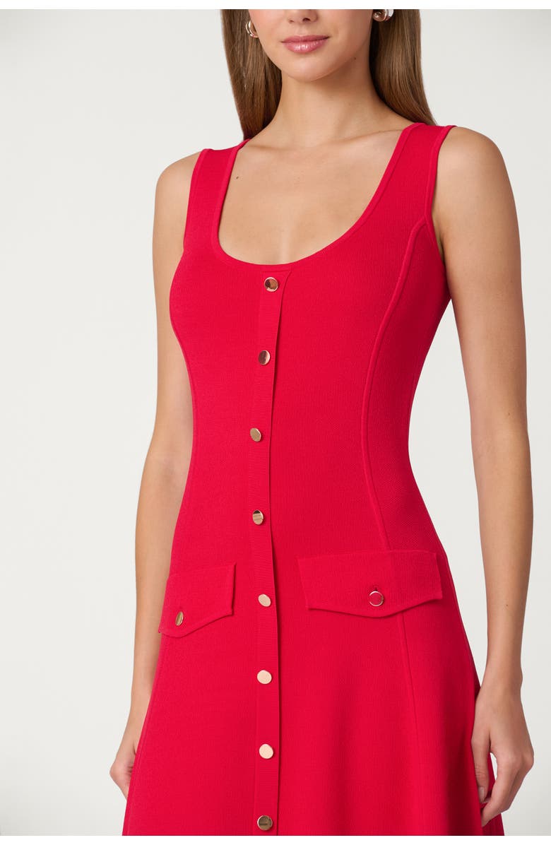 Shoshanna Edgemont Knit Marta Dress, Alternate, color, Cherry