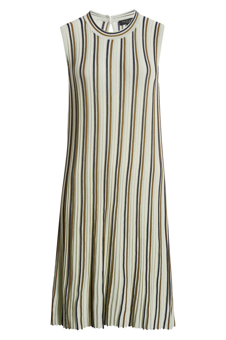 Victoria Stripe Rib Shift Dress, Alternate, color, BLUE MULTI
