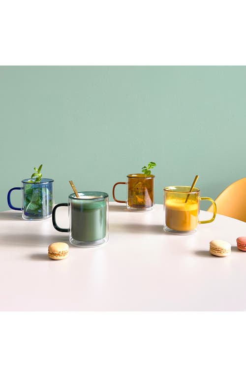 Cloudnola Cubo Set Of 4 Double-wall Mugs In Multi