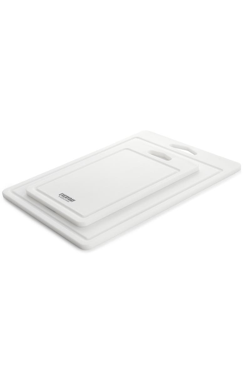 Fayer 2 Piece Polypropylene 16in and 12in Cutting Board Set, Alternate, color, White