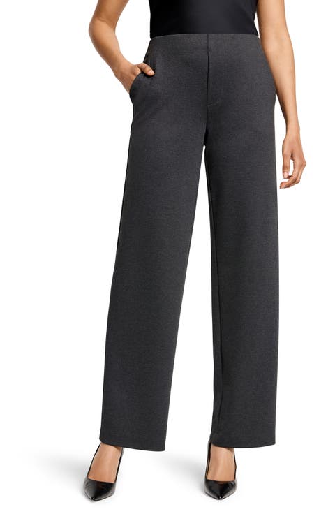 Drapey Wide Leg Ponte Knit Pants (Regular & Petite)