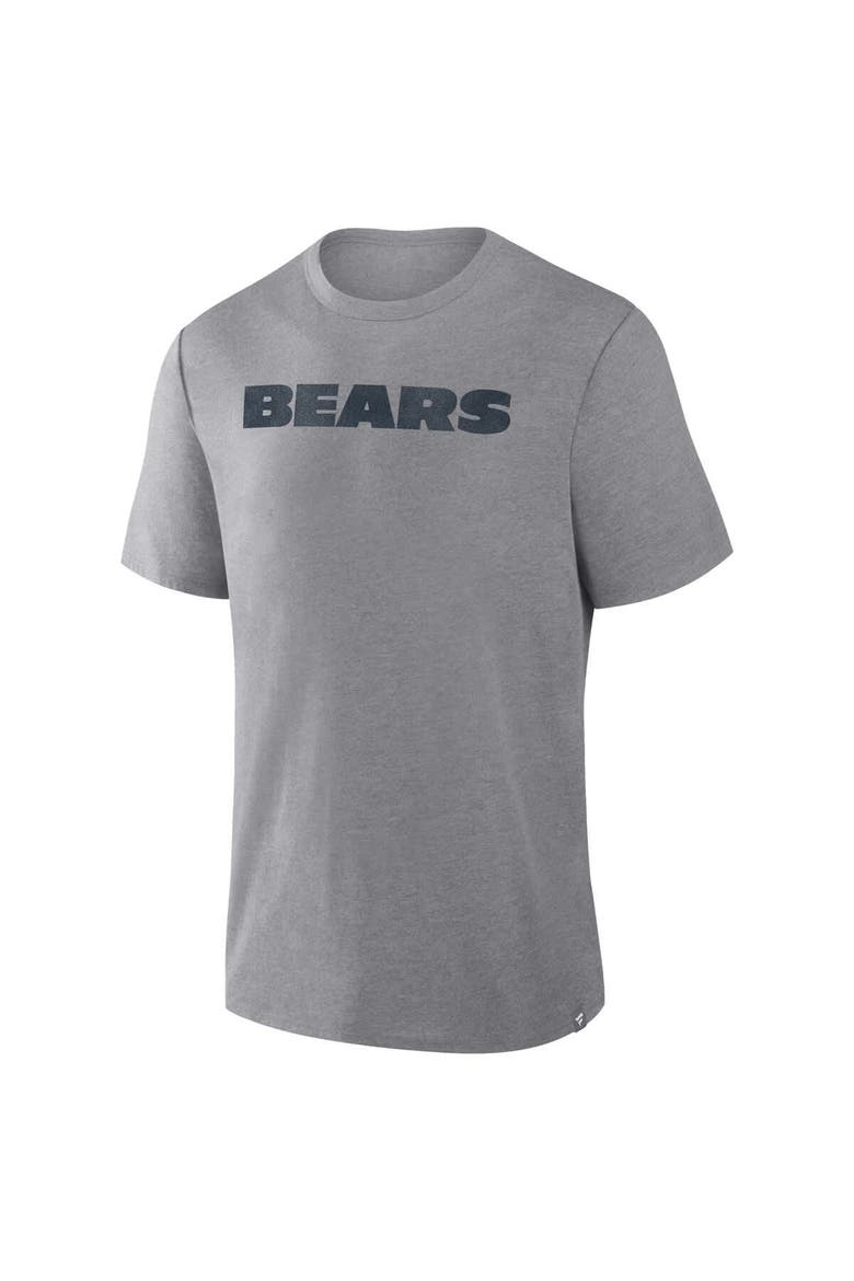 Men's Fanatics Heather Gray Chicago Bears Pass Rush Tri-Blend T-Shirt, Alternate, color, Heather Gray