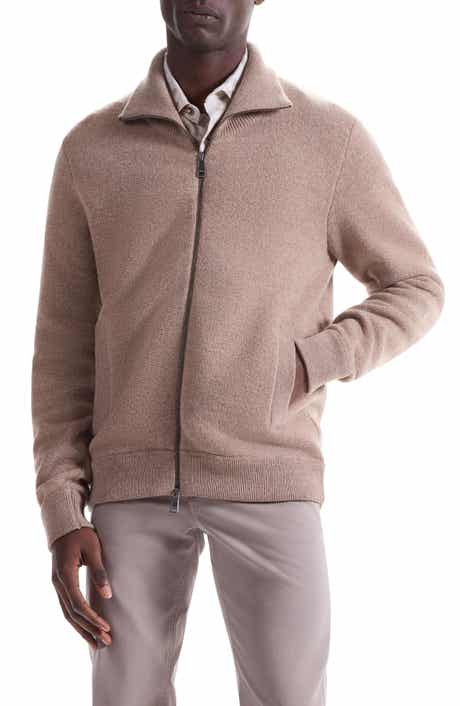 Bugatchi Wool Blend Zip Cardigan