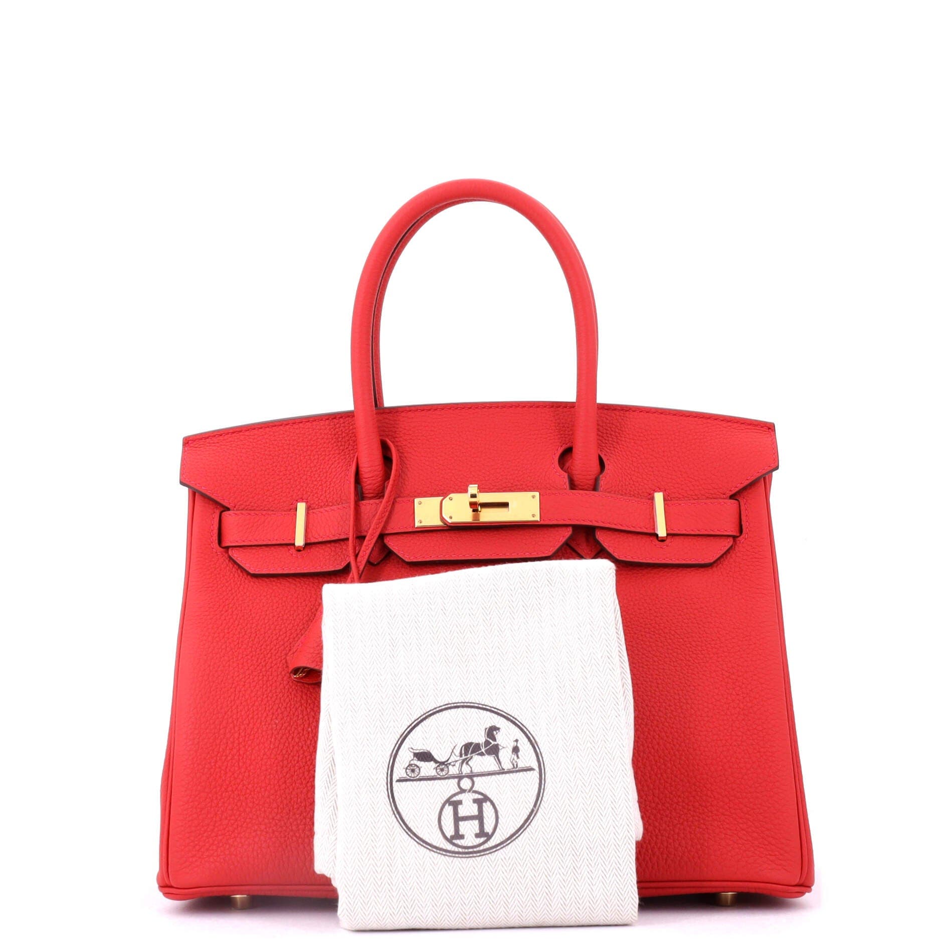 Pre-Owned Hermes Birkin Handbag Red Togo with Gold Hardware 30, Alternate, color, Geranium