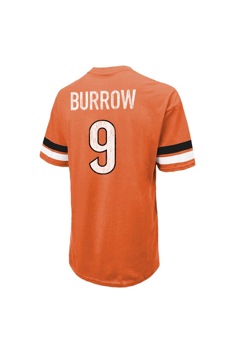 Men's Majestic Threads Joe Burrow Orange Cincinnati Bengals Name & Number Oversize Fit T-Shirt, Alternate, color, Orange