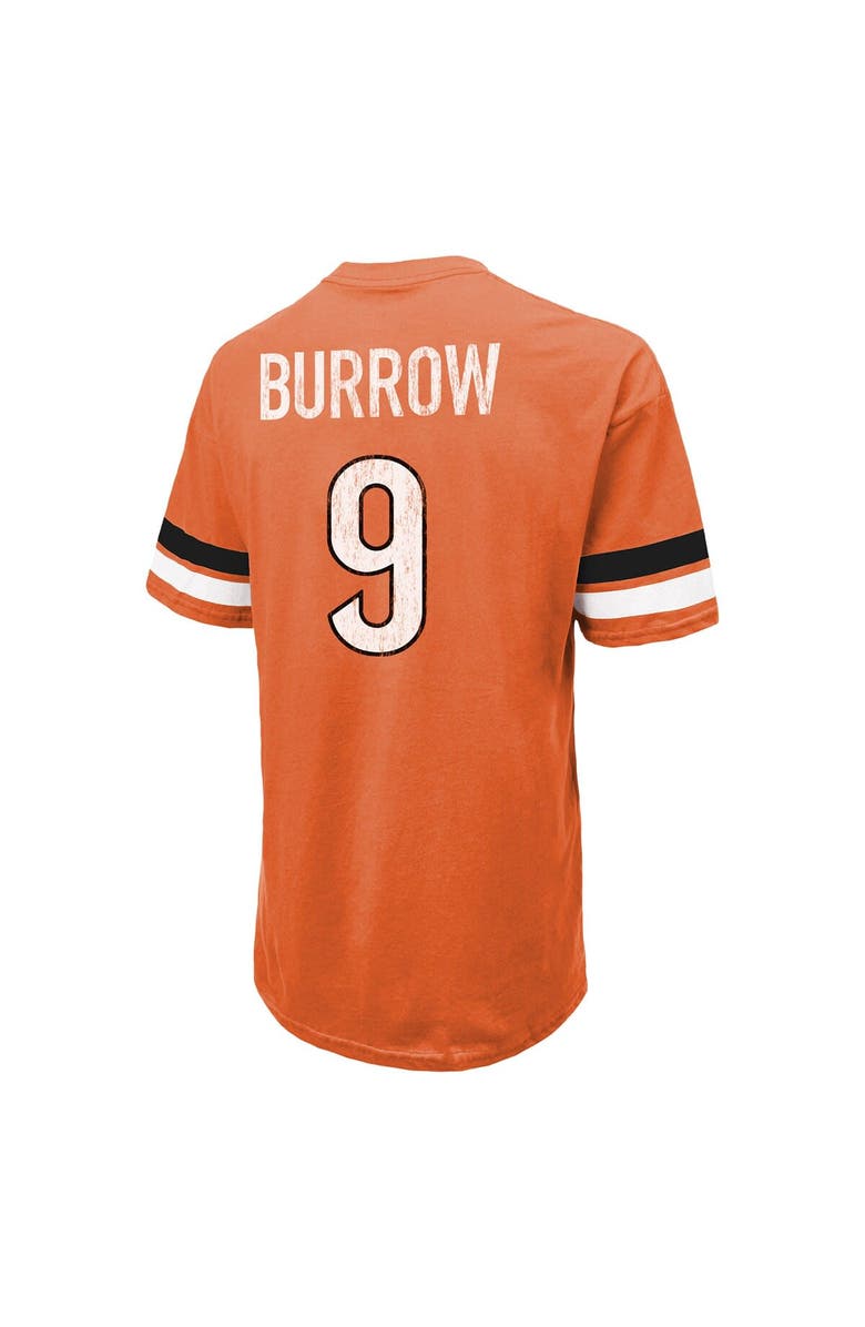 Majestic Threads Men's Majestic Threads Joe Burrow Orange Cincinnati Bengals Name & Number Oversize Fit T-Shirt, Alternate, color, Orange
