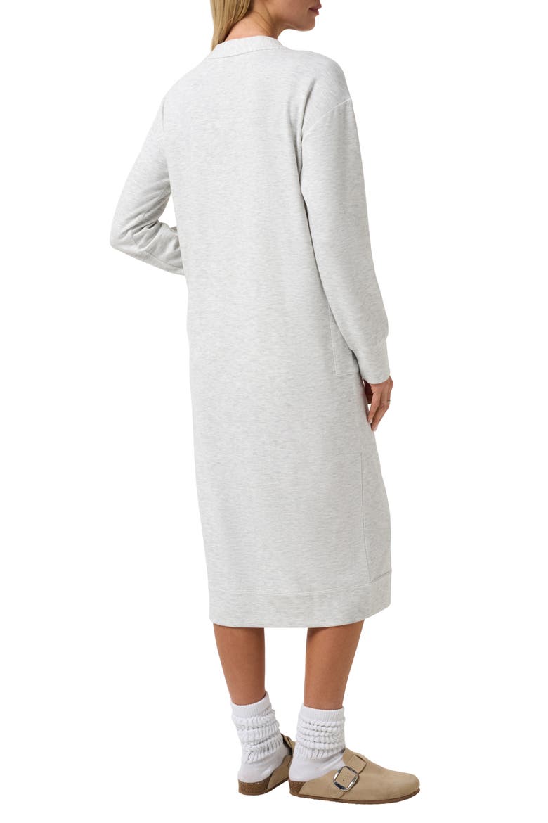 Cloud Long Cardigan, Alternate, color, HEATHER LIGHT GREY