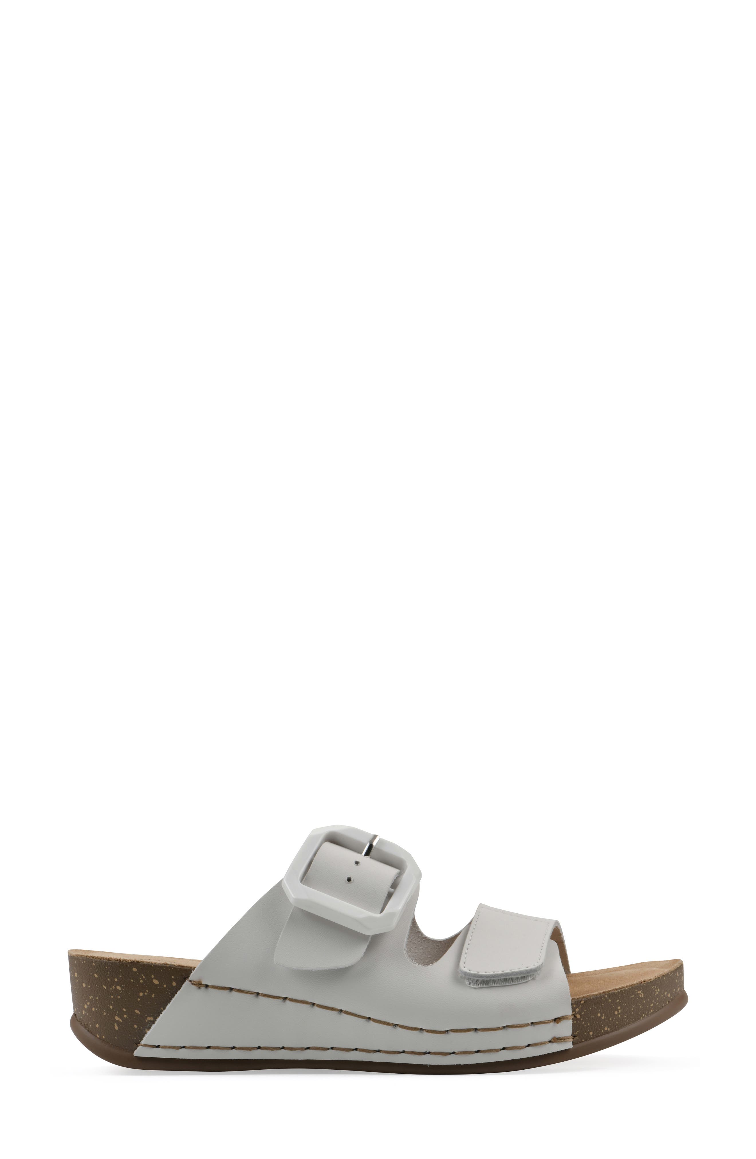 Fearful Wedge Sandal, Alternate, color, WHITE LEATHER