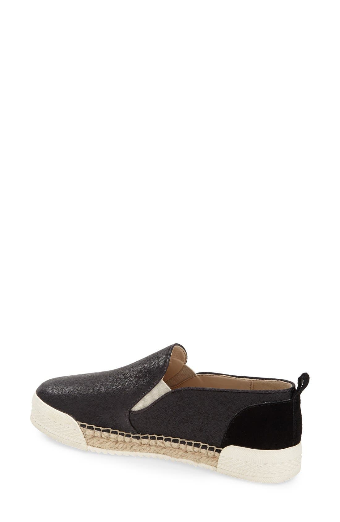 'Oranges' Leather Espadrille Slip-On Sneaker, Alternate, color, BLACK MULTI