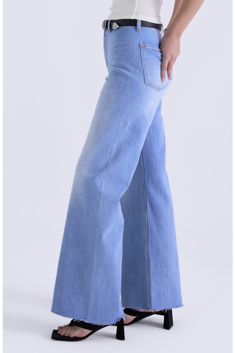 Penny Crop High Waist Wide Leg Jeans, Alternate, color, WHISPER