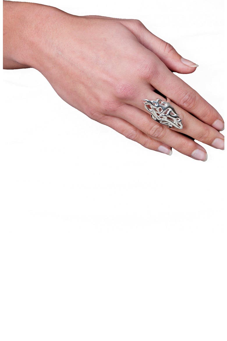 Elements Full Air Ring, Alternate, color, Sterling Silver