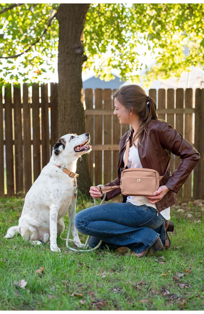 Puppington Walk Star Kit 3-in-1 Dog Walk Bag & Bowl plus Matching 90 Refill Dog Waste Bags, Alternate, color, Latte Beige