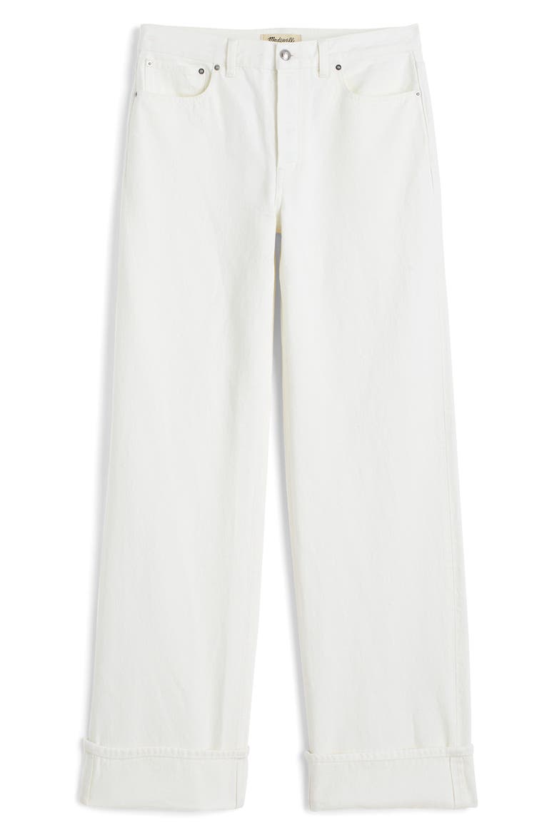 Low Slung Baggy Jeans, Alternate, color, PURE WHITE