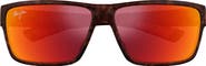 Maui Jim Uila 62mm PolarizedPlus2® Oversize Rectangular Sunglasses