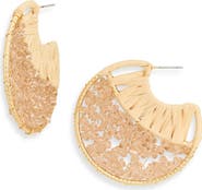 Tasha Beaded Wrapped Hoop Earrings