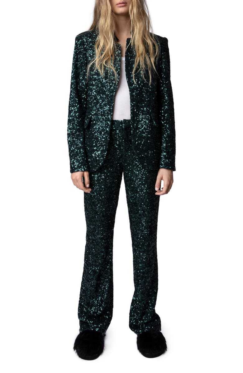 Zadig & Voltaire Very Sequin Jacket, Alternate, color,