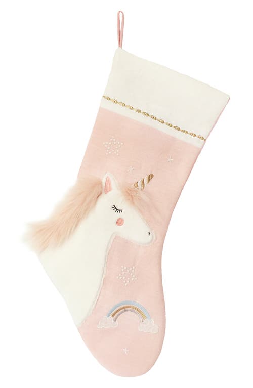Mon Ami Unicorn Stocking In Pink