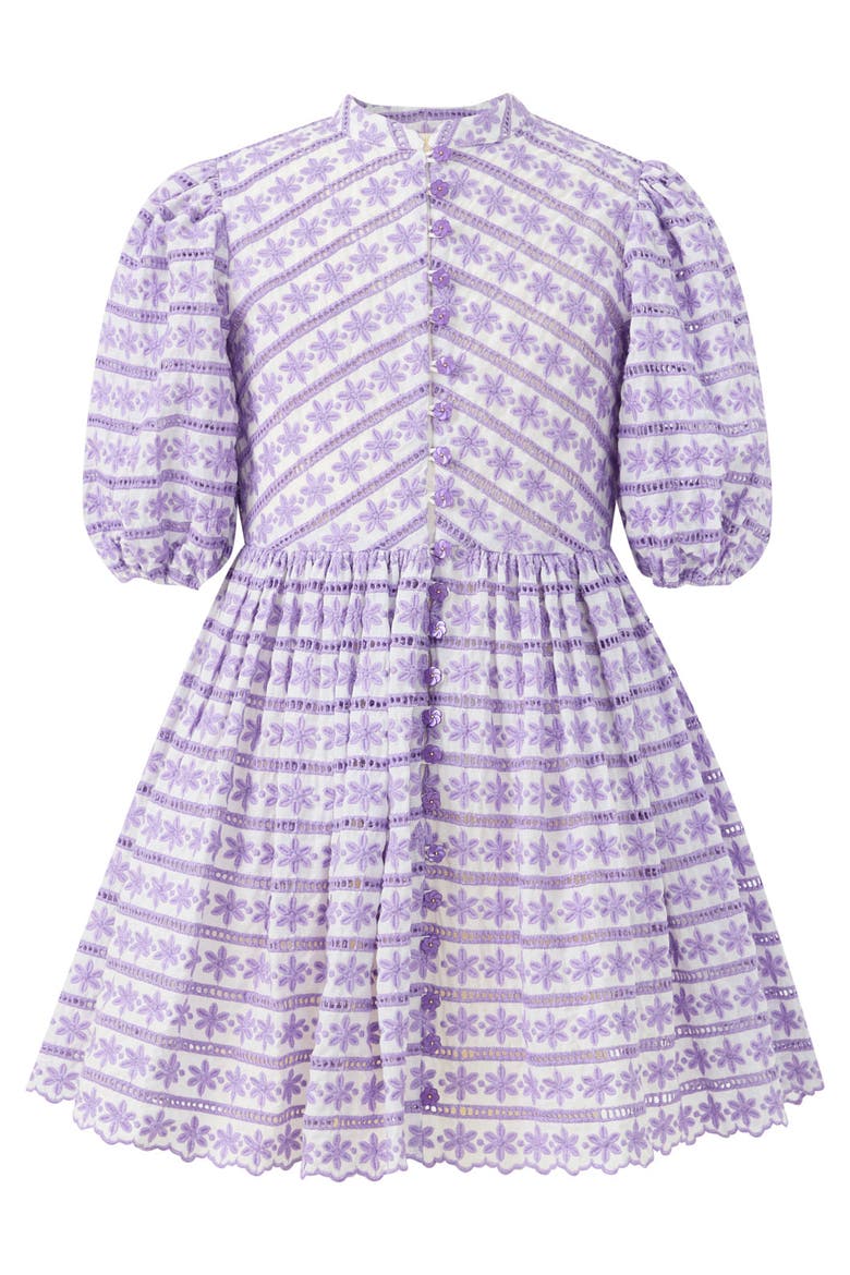 Odessa Puff Sleeve Mini Dress, Main, color, Lavender