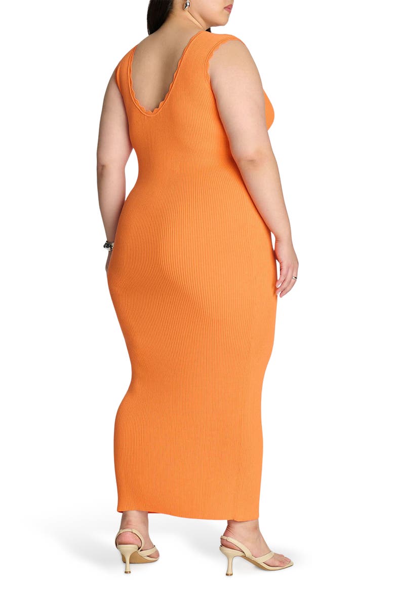 Scalloped Tank Sweater Dress, Alternate, color, ORANGE