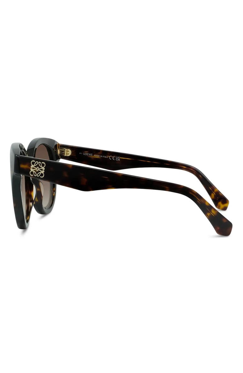 Loewe Anagram 51mm Gradient Butterfly Sunglasses, Alternate, color, Dark Havana / Gradient Brown