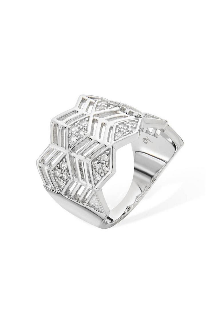 Art Deco Full Triangle Ring, Main, color, Sterling Silver