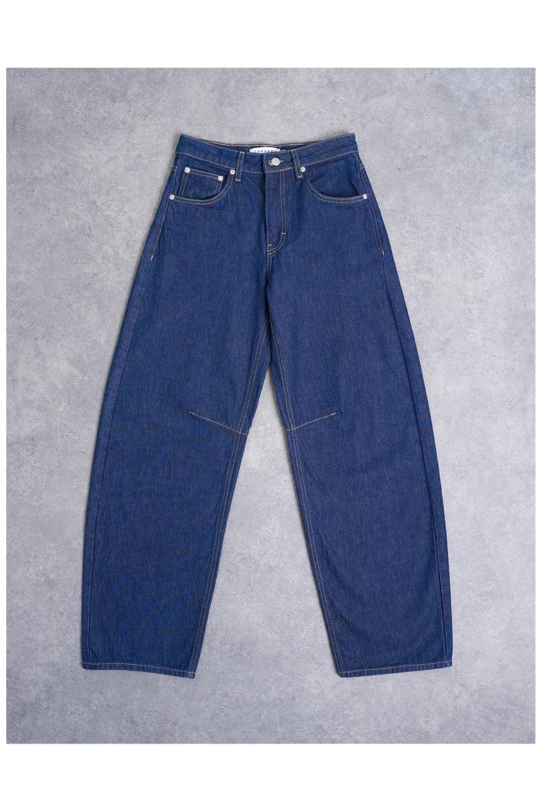 High Waist Barrel Jeans, Alternate, color, MEDIUM BLUE