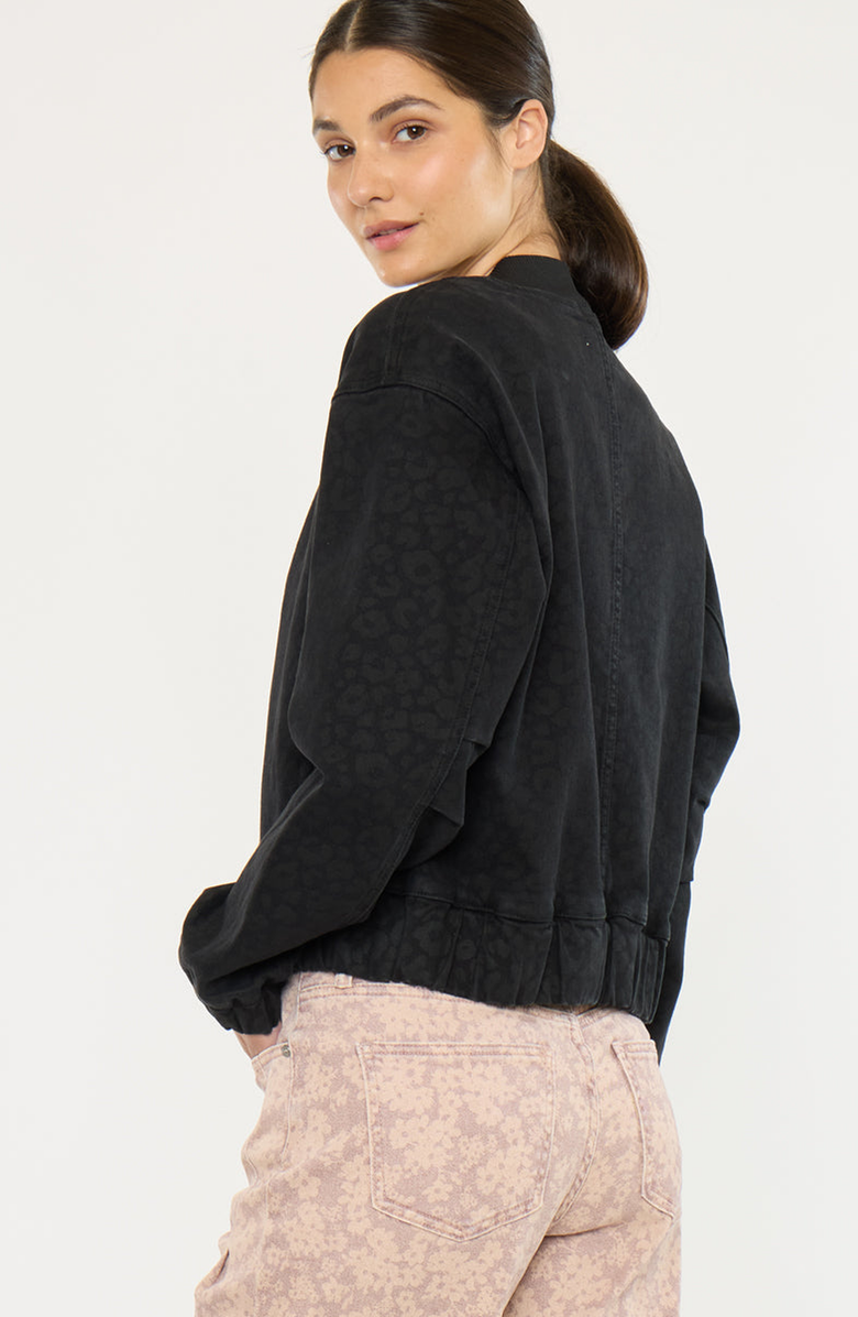 KanCan Mirabelle Bomber Jacket, Alternate, color, Black Leopard Print