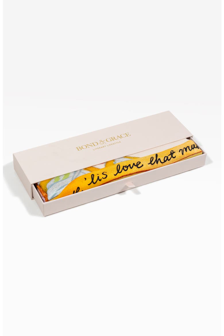 Garrulous Flowers Art Scarf, Alternate, color, Yellow