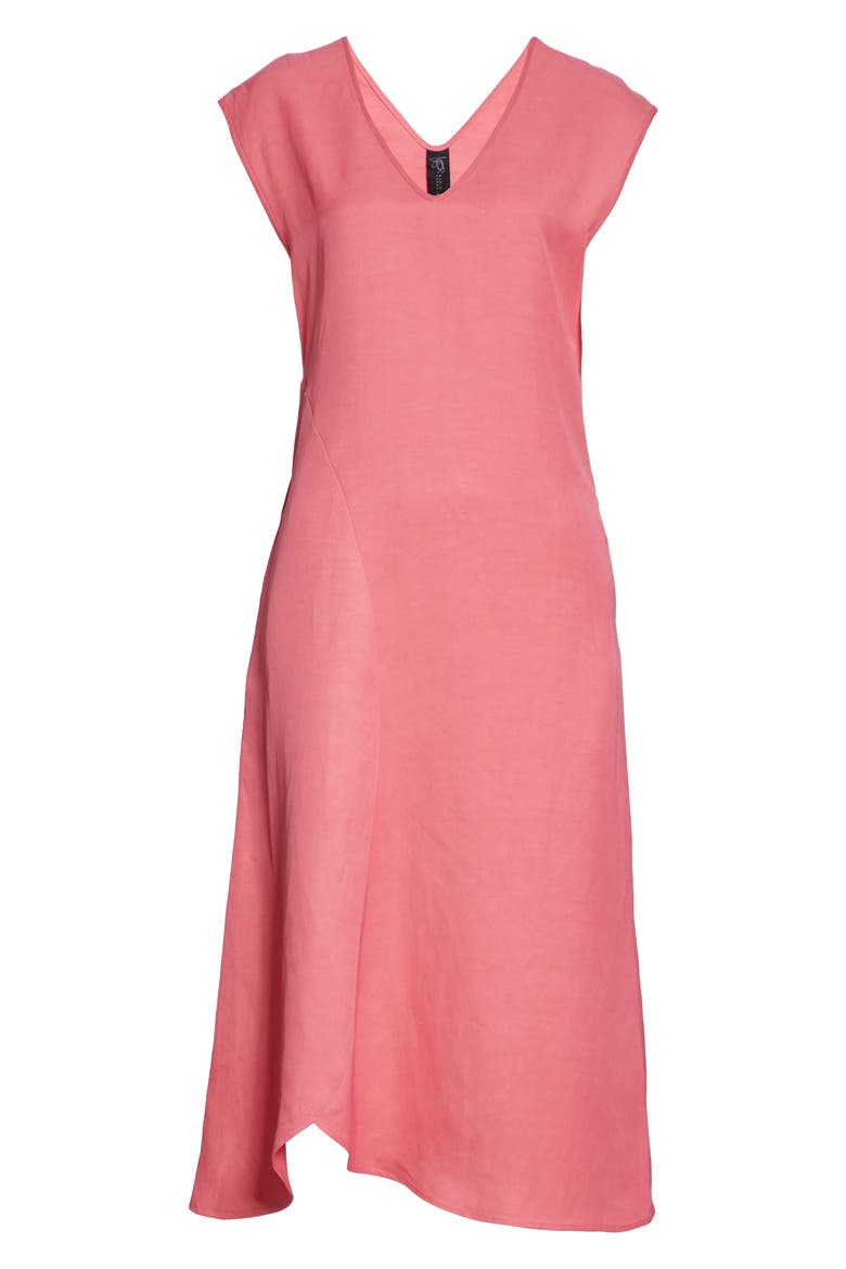 Circle Swing Midi Dress, Alternate, color, PEONY