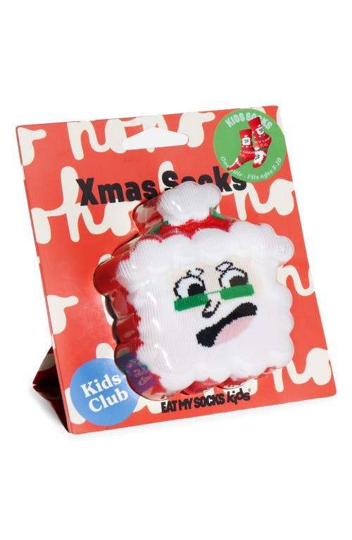 Doiy Kids' Christmas Santa Crew Socks In Red