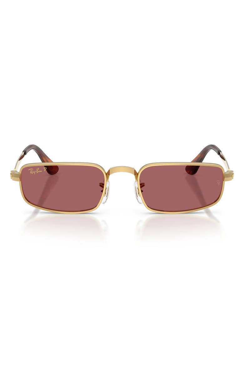 Ray-Ban 54mm x A$AP Rocky Polarized Rectangular Sunglasses, Main, color, Arista / Polar Purple