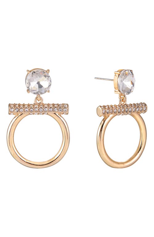 Laundry By Shelli Segal Pavé Frontal Hoop Earrings In Gold