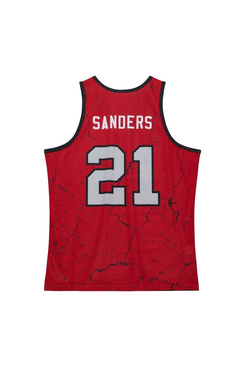 Men's Mitchell & Ness Deion Sanders Red Atlanta Falcons 1989 Player Burst Tank Top, Alternate, color, Red