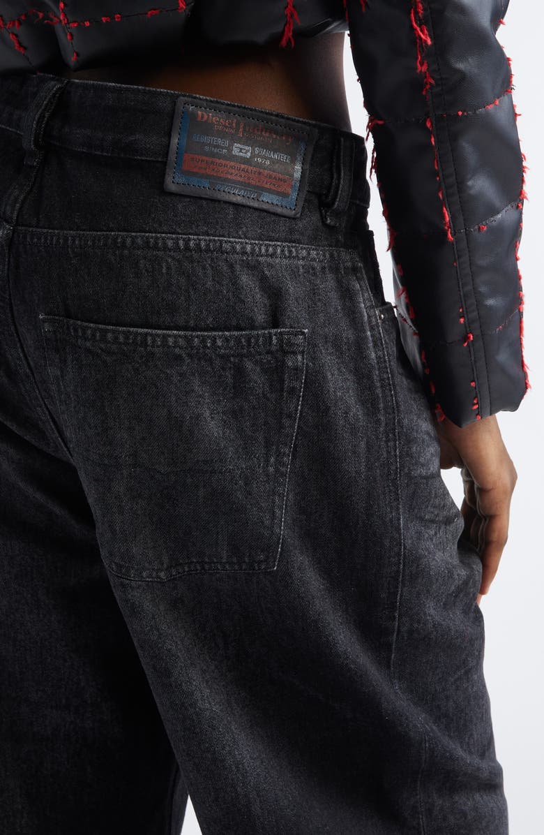 DIESEL<sup>®</sup> 1996 D-Sire Fsh1 Distressed Relaxed Jeans, Alternate, color, Black Denim
