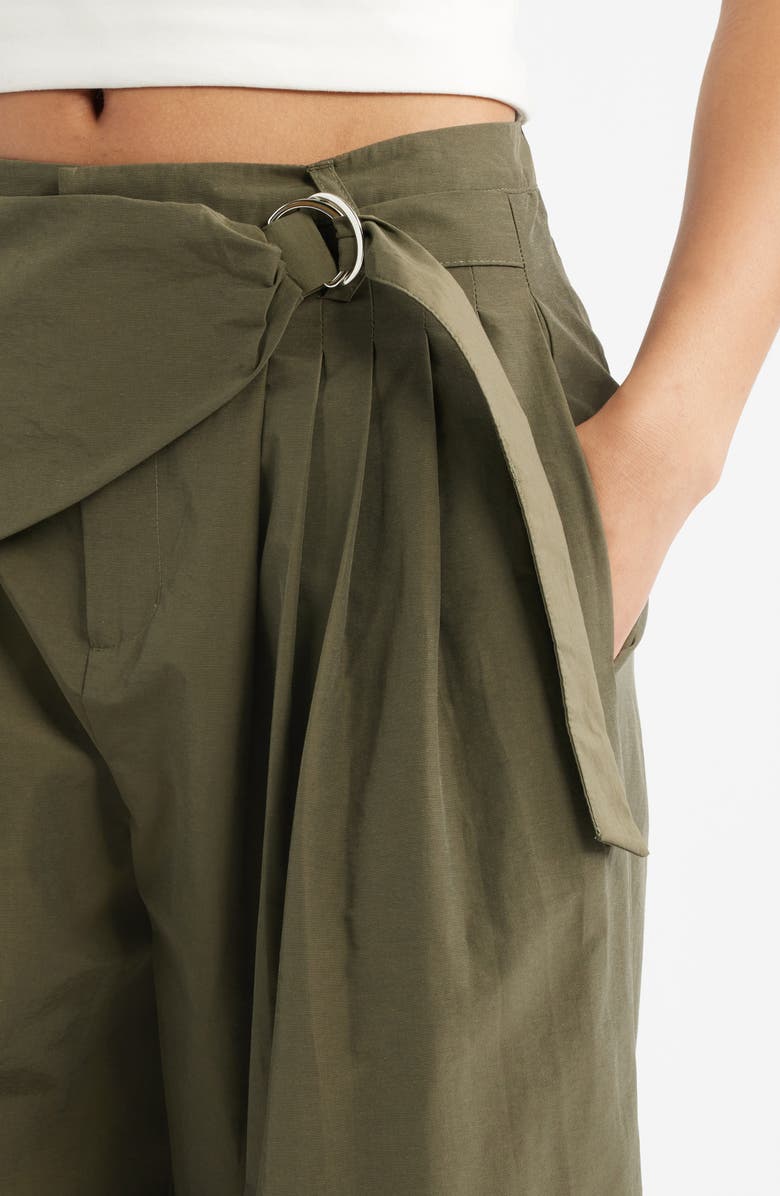 Damson Madder Fabia Pleated Wide Leg Pants, Alternate, color, Khaki