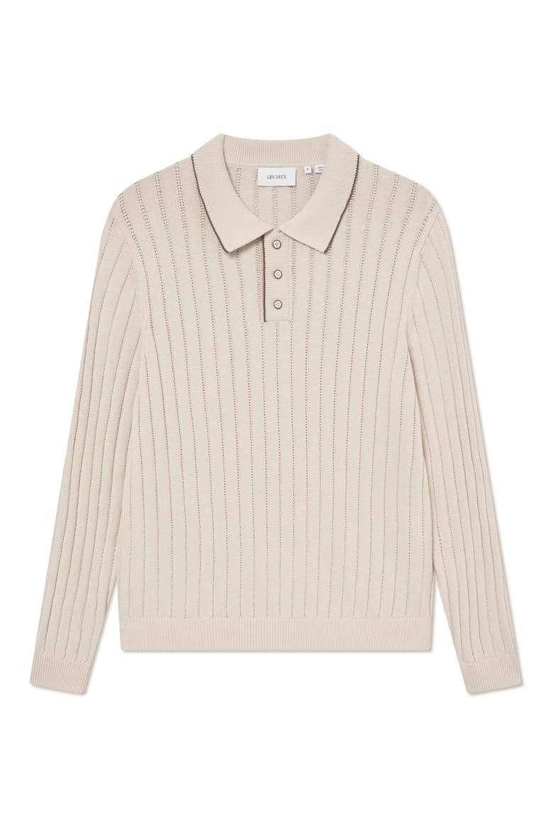 Bogart Rugby Polo Sweater, Alternate, color, IVORY