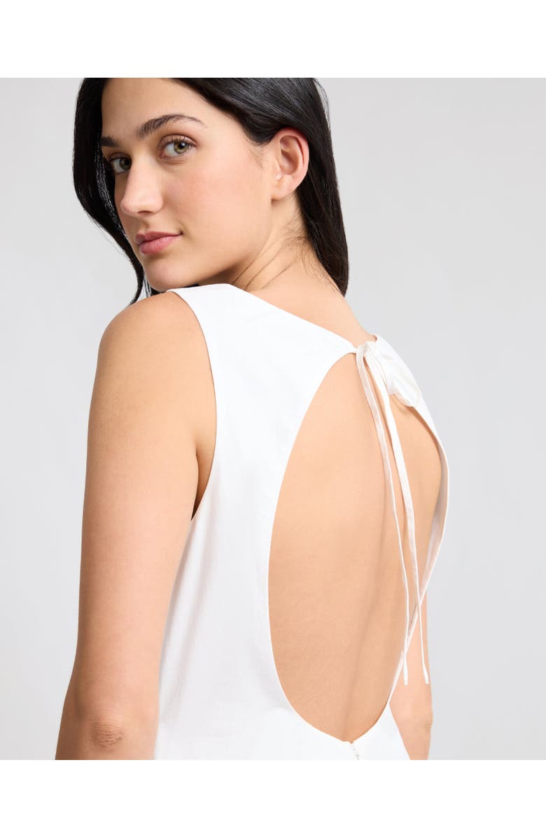 Onia Fitted Boatneck Bubble Mini Dress, Alternate, color, White