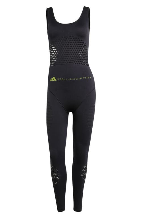 Adidas By Stella Mccartney Asmc Mesh Onesie Jumpsuit In Black