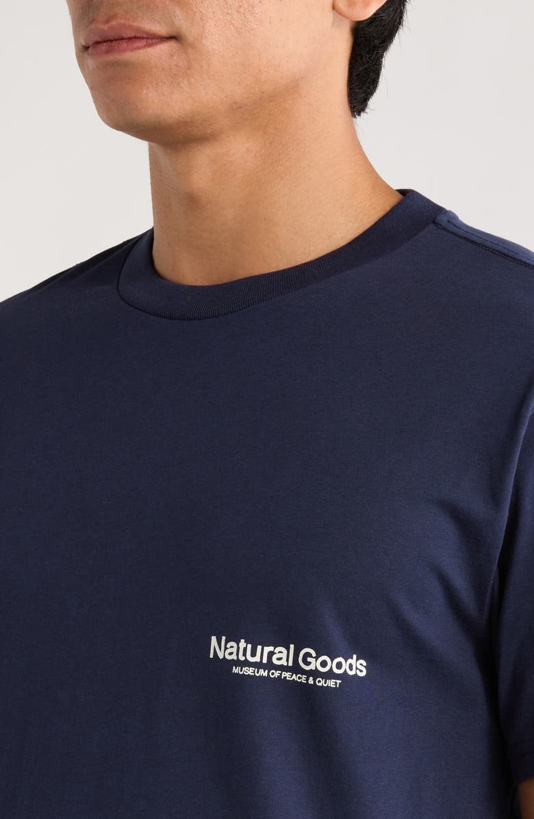Museum of Peace & Quiet Natural Goods Graphic T-Shirt, Alternate, color, Navy