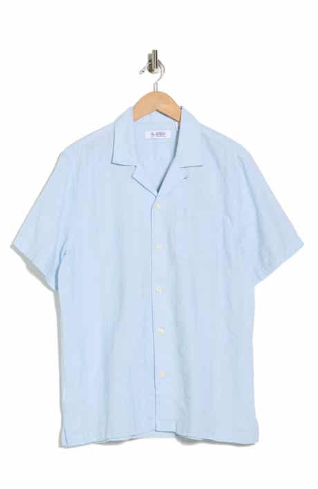 Original Penguin Short Sleeve Linen & Cotton Button-Up Shirt